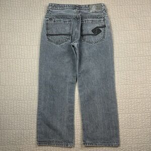 Vtg Y2K Enyce Jeans Men's 34 (30x27) Blue Embroidered Logo Skater Hip Hop